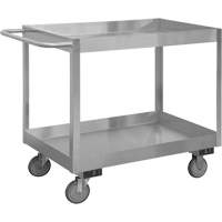 Industrial Grade Shelf Cart, 2 Tiers, 18-1/8" W x 35" H x 36" D, 1200 lbs. Capacity Ottawa Fastener Supply