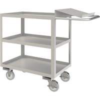 Industrial Grade Order Picking Cart, 39" H x 18-1/8" W x 45" D, 3 Shelves, 1200 lbs. Capacity Ottawa Fastener Supply