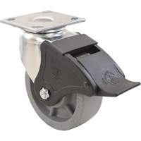 Roulette Emaxx, Pivotant avec frein, 4" (101,6 mm), Envirothane, 1000 lb (453,6 kg) Ottawa Fastener Supply