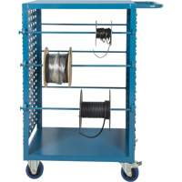 Mobile Wire Spool Cart, Steel, 6 Rod, 21" W x 48" H x 38" D, 1200 lbs. Capacity Ottawa Fastener Supply