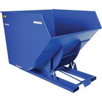 Self-Dumping Hopper, Steel, 4 cu.yd., Blue Ottawa Fastener Supply