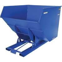 Self-Dumping Hopper, Steel, 4 cu.yd., Blue Ottawa Fastener Supply