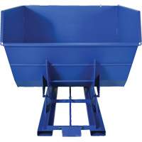 Self-Dumping Hopper, Steel, 4 cu.yd., Blue Ottawa Fastener Supply