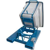 Self-Dumping Hopper, Polyethylene, 5/8 cu.yd., Grey Ottawa Fastener Supply