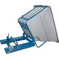 Self-Dumping Hopper, Polyethylene, 1-1/10 cu.yd, Grey Ottawa Fastener Supply