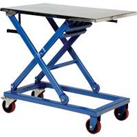 Manual Scissor Lift Table, 37" L x 23-1/2" W, Stainless Steel, 660 lbs. Capacity MP199 | Ottawa Fastener Supply