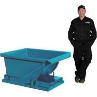 Extra Heavy-Duty Self-Dumping Hopper, Steel, 1/3 cu.yd., Blue Ottawa Fastener Supply
