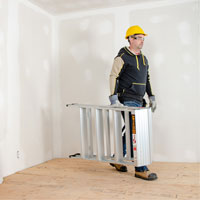 Poste de travail chevalet de sciage portatif, Cadre Aluminium, 12-1/4" p x 48" h Ottawa Fastener Supply