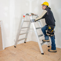 Poste de travail chevalet de sciage portatif, Cadre Aluminium, 12-1/4" p x 56" h Ottawa Fastener Supply