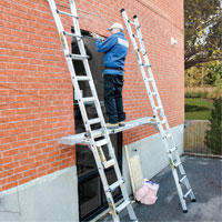 Telescoping Work Plank, 204" W x 12" D, 250 lbs. Capacity, Knocked Down Ottawa Fastener Supply