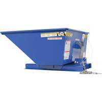 Low Profile D-Style Self Dumping Hopper, Steel, 1/4 cu.yd., Blue Ottawa Fastener Supply