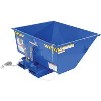 Low Profile D-Style Self Dumping Hopper, Steel, 1/2 cu.yd., Blue Ottawa Fastener Supply