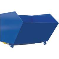 Heavy-Duty H-Style Bump & Dump Hopper, Steel, 1-1/2 cu.yd., Blue Ottawa Fastener Supply