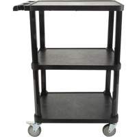Utility Cart with Flat Shelf, 3 Tiers, 18-1/8" x 37-3/8" x 27-3/4", 330 lbs. Capacity Ottawa Fastener Supply