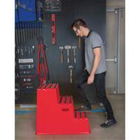 Industrial Step Stool, 3 Steps, 34-13/16" x 22-7/16" x 28-1/2" High Ottawa Fastener Supply