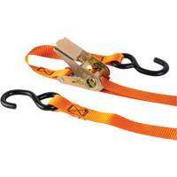 Ratchet Strap, S-Hook, 12' W x 1" L, 2200 lbs. (998 kg) Working Load Limit Ottawa Fastener Supply