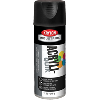 Industrial Acryli-Quik Lacquer, Black, Ultra-Flat, 12 oz., Aerosol Can Ottawa Fastener Supply