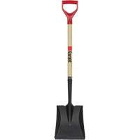 Square Point Shovel, Wood, Tempered Steel Blade, D-Grip Handle, 43-1/2" Long Ottawa Fastener Supply