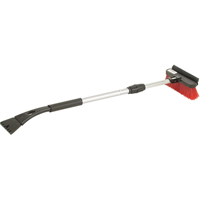 Snow Brooms, Telescopic, Nylon Polyethylene Blade, 36" Long, Red Ottawa Fastener Supply