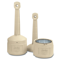 Smokers Cease-Fire&reg; Cigarette Butt Receptacle, Free-Standing, Plastic, 4 US gal. Capacity, 38-1/2" Height Ottawa Fastener Supply