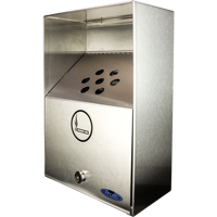 Smoking Receptacles, Wall-Mount, Stainless Steel, 3.3 Litres Capacity, 13-1/2" Height Ottawa Fastener Supply