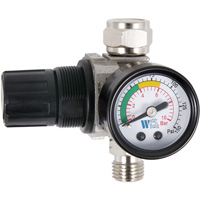 Air Dial Regulator with Gauge for Spray Gun, 1/4" NPT, 135 PSI Max. PSI, Standard Ottawa Fastener Supply