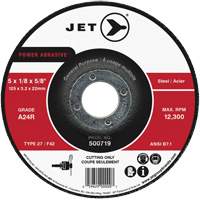 Power Abrasive Cut-Off Wheel, 4-1/2" x 1/8", 7/8" Arbor, Type 27, 13300 RPM Ottawa Fastener Supply