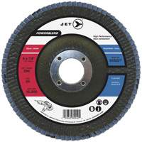 POWERBLEND Flap Disc, 4-1/2" x 7/8", Type 29, Z80 Grit, Zirconia Alumina Ottawa Fastener Supply
