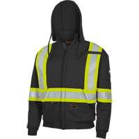 337SF Flame-Resistant Zip Style Hoodie, Men's, Small, Black, 22 cal/cm² Ottawa Fastener Supply