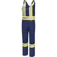 6615T Safety Coveralls, Poly-Cotton, 48 (Tall), Navy Blue Ottawa Fastener Supply