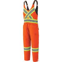 5538 High Visibility Quilted Duck Overalls, Cotton, X-Large, High Visibility Orange Ottawa Fastener Supply