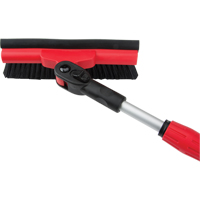 Snow Brush With Pivot Head, Telescopic, Rubber Squeegee Blade, 52" Long, Black/Red NJ144 | Ottawa Fastener Supply