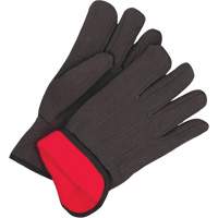Classic Jersey Gloves, One Size, Black, Red Fleece, Slip-On NJC233 | Ottawa Fastener Supply