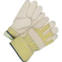 Classic Fitter Gloves, One Size, Grain Cowhide Palm, Acrylic-Pile Inner Lining Ottawa Fastener Supply