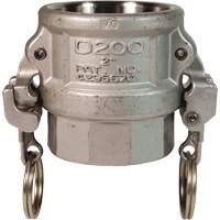 EZ Boss-Lock Cam & Groove Coupler, Stainless Steel, Type D, 1", Female NPT, 250 PSI Ottawa Fastener Supply