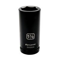SAE Socket, Impact, 3/4", 3/4" Drive, 6 Points, Deep Ottawa Fastener Supply