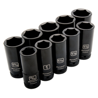 SAE Socket Set, 10 Pcs, Impact, 3/4" Drive Size, Deep Ottawa Fastener Supply