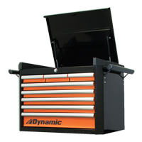 Top Tool Chest, 28" W, 8 Drawers, Black/Orange Ottawa Fastener Supply