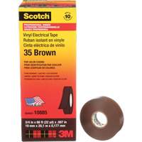Scotch&reg; Vinyl Colour Coding Electrical Tape, 19 mm (3/4") W x 20 m (66') L, 7 mils, Brown Ottawa Fastener Supply