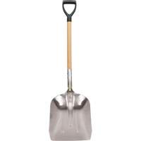 Scoop Shovel, Wood, Aluminum Blade, D-Grip Handle, 24-1/2" Length Ottawa Fastener Supply