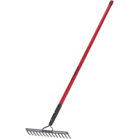 Level Rake, Fibreglass Handle, 14" W, Forged Steel Blade, 14 Tines Ottawa Fastener Supply