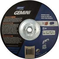 Gemini&reg; Saucer Wheel, 9" x 1/4", 5/8"-11 Arbor, Aluminum Oxide, Type 28 Ottawa Fastener Supply