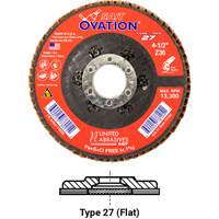 Ovation Flap Disc, 4-1/2" x 5/8"-11, Type 27, 36 Grit, Zirconium Ottawa Fastener Supply