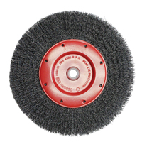 Economy Crimped Wire Wheel Brushes - Narrow Face, 6" Dia., 0.014 Fill, 2" Arbor Ottawa Fastener Supply