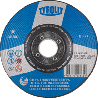 Basic 2-in-1 Grinding Wheel, 4-1/2" x 1/4", 7/8" Arbor, Type 27 Ottawa Fastener Supply
