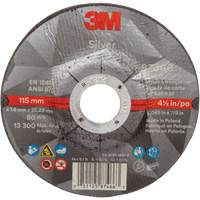 Silver Cut-Off Wheel, 4-1/2" x 0.045", 7/8" Arbor, Type 27, Ceramic, 13300 RPM Ottawa Fastener Supply