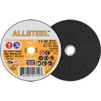 AllSteel Mini Cut-Off Wheel, 3" x 1/16", 1/4" Arbor, Type 1, Aluminum Oxide, 25470 RPM Ottawa Fastener Supply