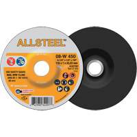 AllSteel Grinding Wheel, 4-1/2" x 1/4", 7/8" Arbor, Aluminum Oxide, Type 27 Ottawa Fastener Supply