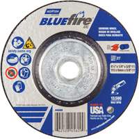 BlueFire&reg; XXL Grinding Wheel, 4-1/2" x 1/4", 5/8" Arbor, Ceramic Alumina, Type 27 Ottawa Fastener Supply