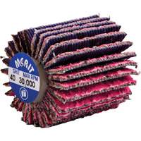 Threaded Mini Flap Wheel, Ceramic Alumina, 40 Grit, 1" x 1" x 1/4"-20 Ottawa Fastener Supply